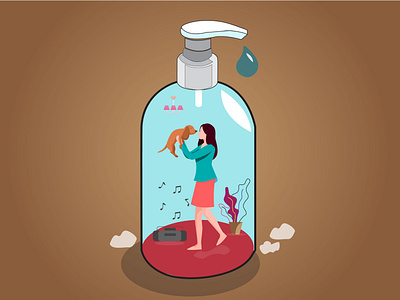 Life with Handwash artwork design illustration vector