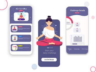 Yoga App app design illustration ui yoga