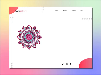 Art gallery landing page Animation animation design illustration landingpage ui