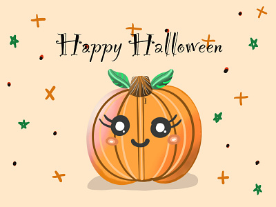 Spooky pumpkin art artwork design halloween illustration illustrator postcard pumpkin spooky vector