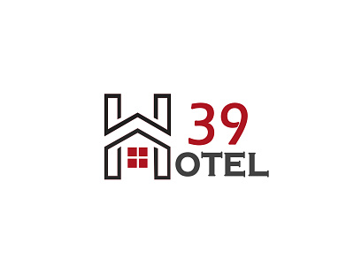 Hotel 39 app design icon illustration logo vector