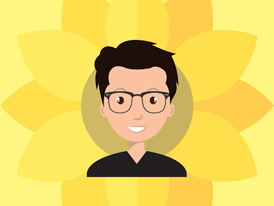 sunflower boy design illustration vector