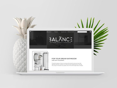 BALANCE - Landing Page adobe adobexd bathroomfaucets branding clean design illustration landingpage logo minimal ui uiuxdesign ux