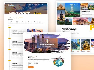 Tourism web site UI front end development tourism tourisminindia ui ux uidesign webdesign website