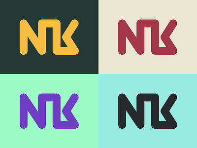 NK Logo Color Variations color scheme logo monogram