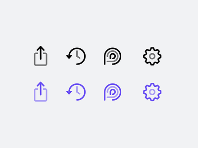 Icon Set app gear history icons set settings share