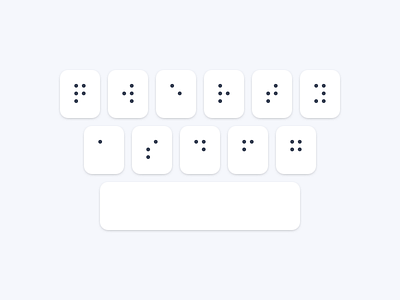 Braille Writer - Braille Keyboard braille custom keyboard keys