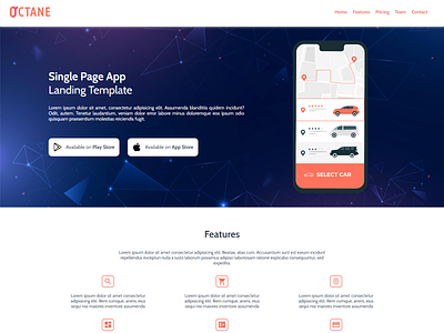 Octane - Single Page App Landing Template | HTML Template