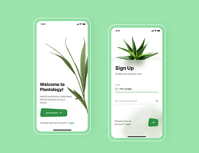 Plant app app app design app designer application branding clean cleanui dailyui dailyui 001 design icon logo nature popular shot typography ui uiuxdesign ux vector