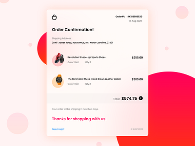 Daily UI 017 (Email Receipt)