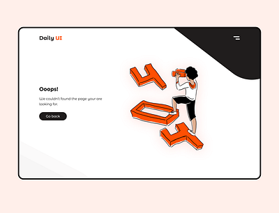 404 page 404 branding clean dailyui design digital illustration minimal trend2020 typography ui uiux ux vector