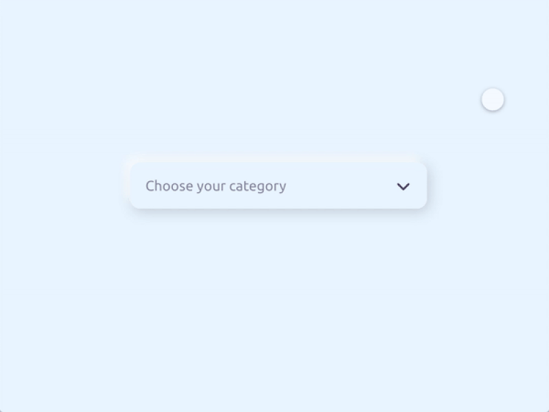 Dropdown menu (Day 27) animation dailyui design illustration inspiration microinteraction minimal neumorphism trend typography ui uiux ux vector