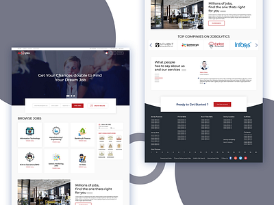 Jobolytics design landing page logo typography ui ux website