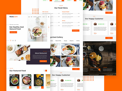 Restaurant Website app branding clean design icon illustration illustrator landing page logo typography ui ux vector web website