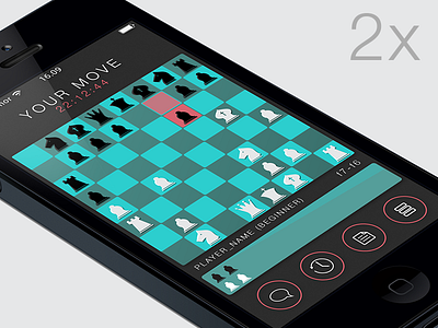 Chess Time redesign 2x app chess design flat ios7 logo minimalistic redesign time