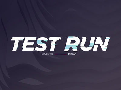 Test Run typo font glitch gotham logo run test typo typography