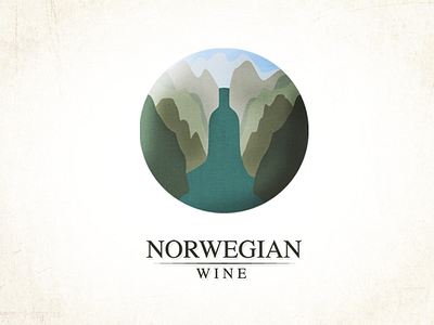 Norwegian Wine design logo norge norway playoff wine