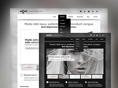 se7ent dark design gotham minimal psd texture theme web