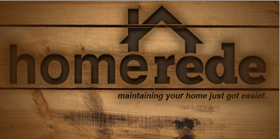 homerede wood style design logo type