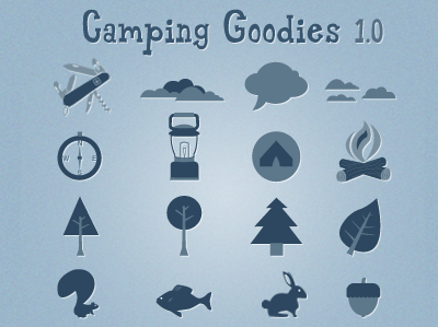 Camping Goodies Pack icons illustrator