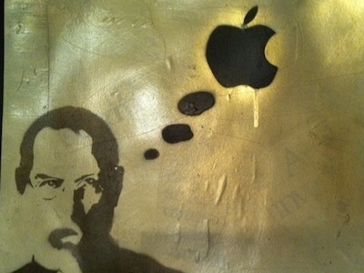 RIP Steve Jobs apple stencil art steve jobs