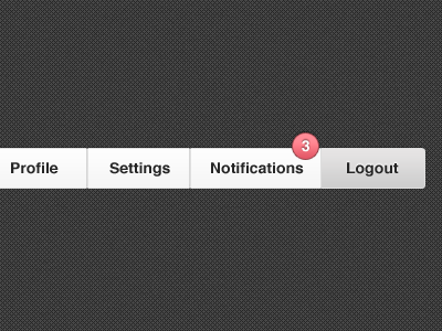 Application Menu app menu navigation notification