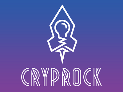 Cryprock Logo cryprock logo rocket logo