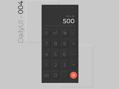 DailyUI - 004 | Calculator app calculator dailychallenge dailyui dailyuichallenge design ui uiux