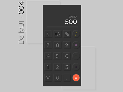 DailyUI - 004 | Calculator