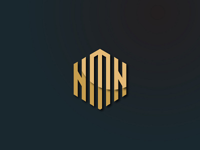 NMN Logo in Unique shape branding graphic design logo