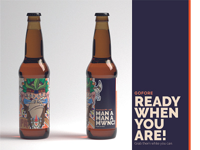 Man a man a mwnci [Might as well] - American IPA ale beer beer bottle beer branding branding character design dragon drawing icon illustration ipa logo package design packagedesign packaging sketch vector