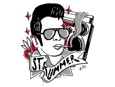 Joe Strummer design illustration punk punkrock questioneverything stickers theclash typography vector