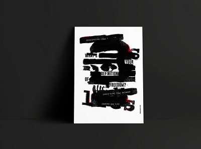 freedumb design illustration poster poster design printed punk punkrock questioneverything texture vector