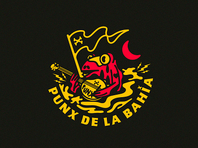Ranas de la Bahia branding design illustration punk punkrock questioneverything stickers typography vector