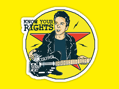 8bit - STRUMMER 8bitart illustration punkrock sticker theclash