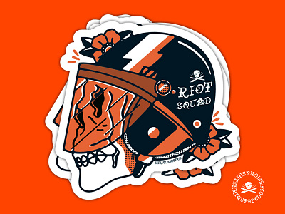 Riot Squad Sticker cocksparrer design illustration punkrock sticker stickers