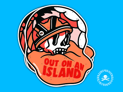 Out On An Island cocksparrer design england illustration punk punkrock sticker stickers