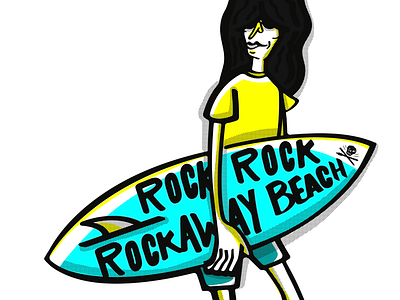 Rock-Rock Rockaway Beach design illustration punk punkrock questioneverything ramones sticker stickers vector