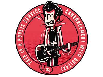 This is a public service announcement! design illustration punk punkrock questioneverything sticker stickers the clash theclash vector