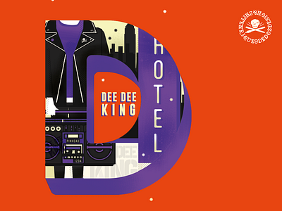 D is For Dee Dee King! design illustration punk punkrock questioneverything ramones texture type typeart typography art
