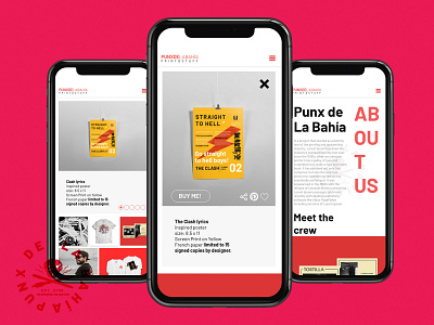 Punx De La Bahia Website branding design mobile punk punkrock questioneverything ui ux web website concept website design