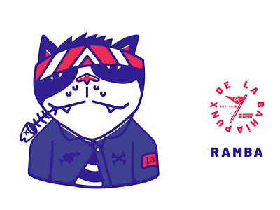 Ramba art cat cat illustration character design design illustration punkrock shirtdesign stickers vector vector art