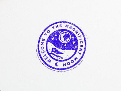 Welcome to the moon entry Stamp design dribbble stamp stamp design vector weekly warm up