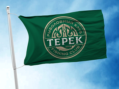 Terek Fish Club brand branding club design fish fishing flag logo terek