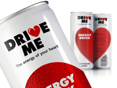 Drive Me design drinks drive energy labels logo me