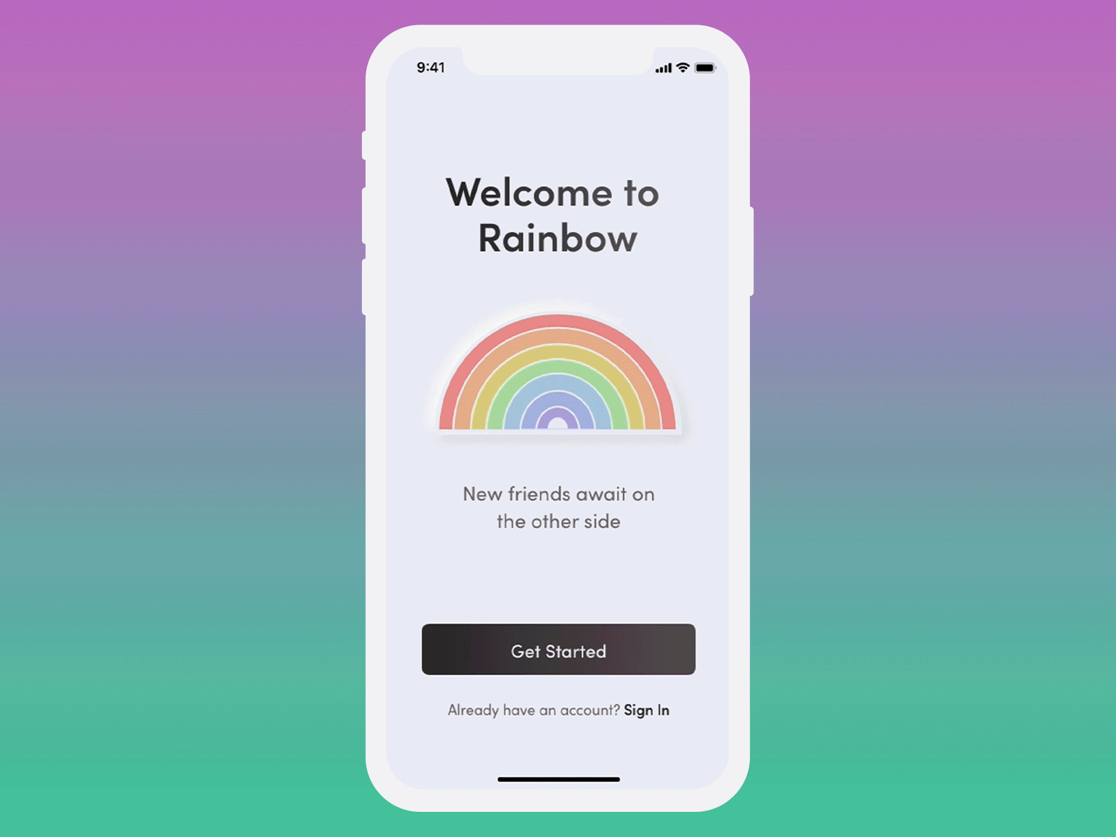 Rainbow Sign Up Flow adobe adobexd animated animation colors form gradients mobile mobile app mobile app design mobile design mobile ui neumorphic neumorphism playoff rainbow sign up signup ui