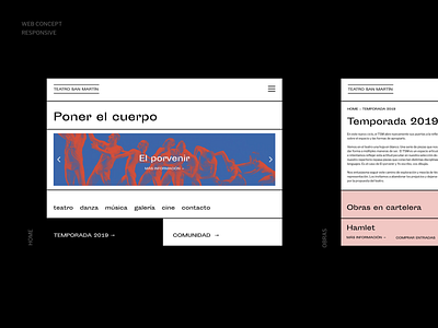 Teatro San Martín | Web branding fadu grid theater branding ui ux visual identity visual interface web