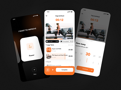 Workout- Mobile App Design UI/UX app app design design figma fitness mobile ui ux website workout