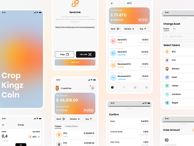 Crypto app UI/UX design