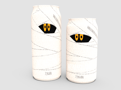 Halloween Edition Can Design Concept. beer can design branding can design can label candesign halloween halloween design label label design mummy package design